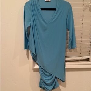 Chic Asymmetrical Blue Dress